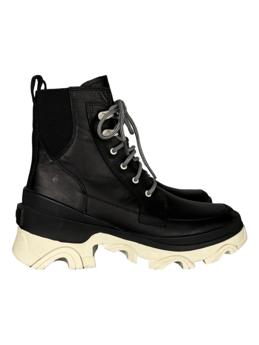 Sorel Women's Brex Cozy
Lace Waterproof Boot Bootie Black Sea Salt Size 7.5